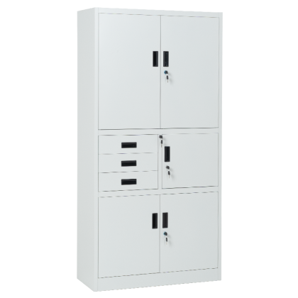 Метален шкаф Carmen CR-1281 Е K - сив