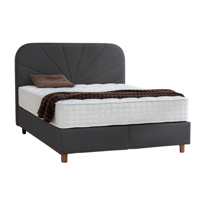 Тапицирана спалня с матрак DELUX PREMIUM 160 x 200 - антрацит
