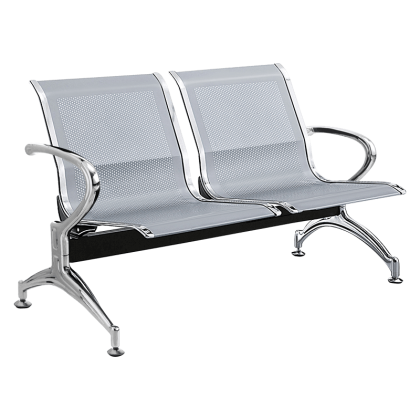 Посетителска пейка с 2 места Carmen CR-1030-2 - сребърна