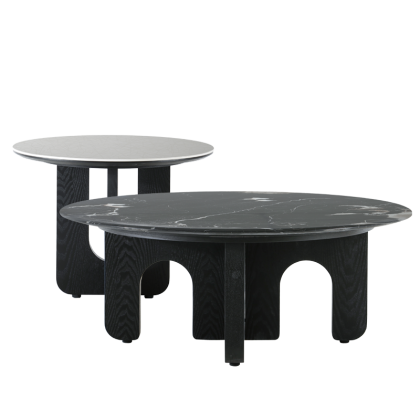 Комплект холни маси BALDER - черен-бял