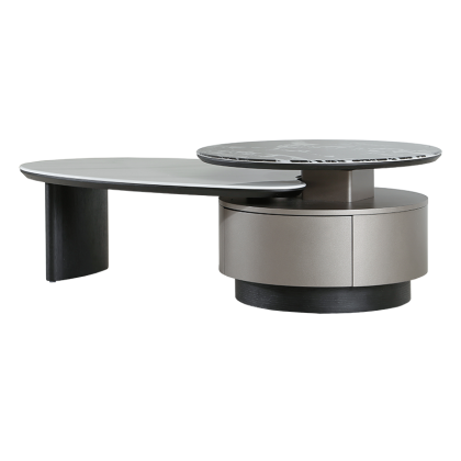 Холна маса BAKER - черен-бял