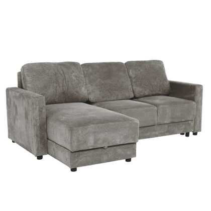 Ъглов разтегален диван BUMBA - сив Е13