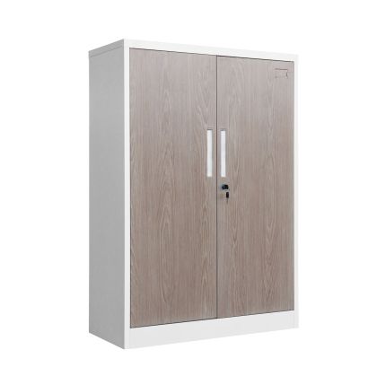 Шкаф RFG, метален, два рафта, 900 х 400 х 1300 mm, кехлибарен дъб и бяло