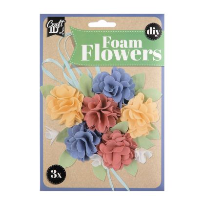 Craft ID Направи си цветя от хартия от пяна, сини