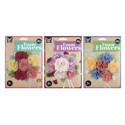 Craft ID Направи си цветя от хартия от пяна, асорти, 48 броя