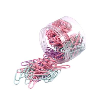 Foska Кламери, 28 mm, 120 броя, розови и лилави, в кутия