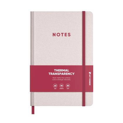 Art Pioneer Бележник, A5, твърда корица, с ластик, 96 листа, червен