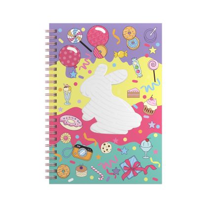 Art Pioneer Тетрадка Rabbit, A5, широки редове, твърда корица, със спирала, 80 листа