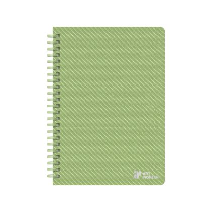 Art Pioneer Тетрадка College, A5, жълт офсет, със спирала, 80 листа, лайм