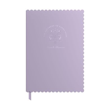 Art Pioneer Тетрадка Bows & Blossoms, A5, твърда корица, 96 листа, лилава