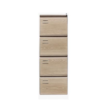 Кардекс RFG, метален, 1 x 4 чекмеджета, 452 х 620 х 1331 mm, кехлибарен дъб и бяло