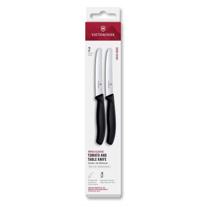 Victorinox Комплект кухненски ножове, за домати, 11 cm, 2 броя, черни