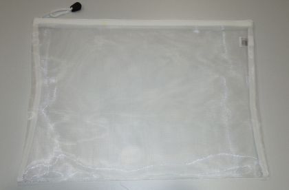 Папка с цип В4, мрежа, бяла