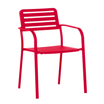 Метален градински стол WASE - червен