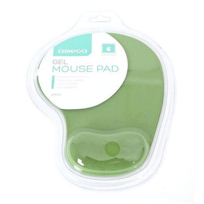 Пад за мишка Omega гел, ергонимична Зелен
