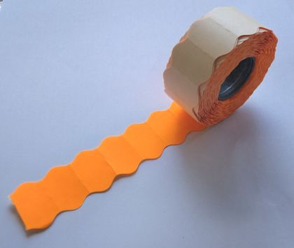 Етикети 26x16 mm двуредови маркиращи клещи, оранжеви