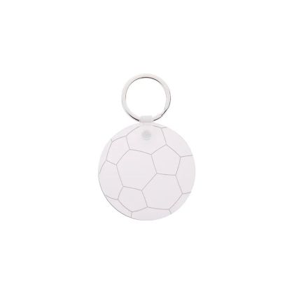BESTSUB Ключодържател Футболна топка, фазер, диаметър 5.5 cm, бял