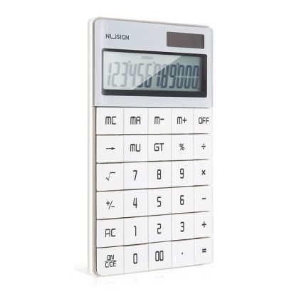 Калкулатор Deli NuSign NS041, Бял