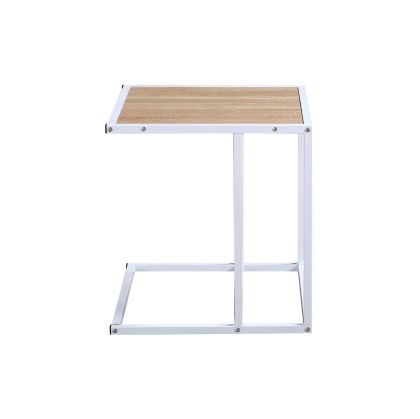 RFG Ниска маса Lake, 500 х 500 х 540 mm, квадратен плот, ПДЧ 15 mm, бял, бели метални крака