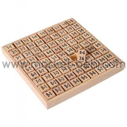 Дървени кубчета - таблица за умножение