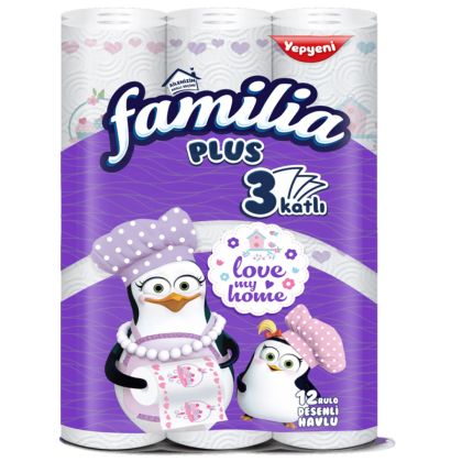 Кухненска ролка Familia шарена, 12 броя