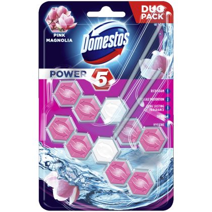 Блокче за тоалетна Domestos, 2 броя, Магнолия