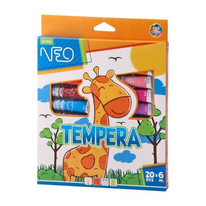 Темперни бои Sazio Fantasy, в тубички по 6 ml, 20 цвята