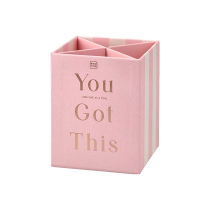 Моливник Biro Time Citrine, с 4 разделения, розов