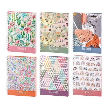 Планер-бележник Biro Time Planny, със спирала, асорти, 1 брой