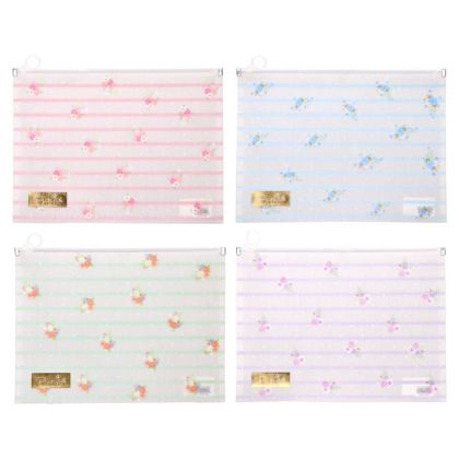 Папка Biro Time Carta, с цип, с цветя, А4, асорти, 1 брой