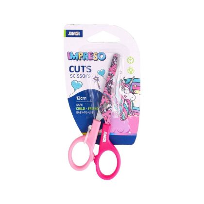 Ножица Junior Impreso Cuts, еднорог, 12 cm