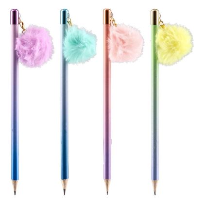 Молив Sazio Grand, HB, с плюшен аксесоар, асорти, 1 брой