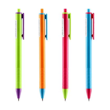 Химикалка Sazio Sunrise, автоматична, неонова, 0.7 mm, асорти, 1 брой