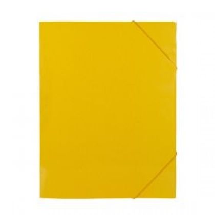Папка с ластик А4, картон, Жълт