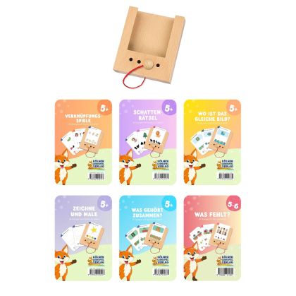 Стартов комплект Puncho - 6 комплекта образователни карти, с включена кутия, над 5 години