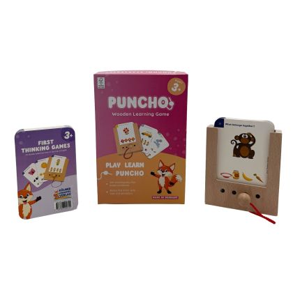 Стартов комплект Puncho - Образователни карти Първи мисловни приключения, с включена кутия, над 3 години