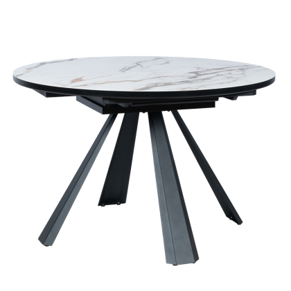 Разтегателна трапезна маса DOMINIK - бяла