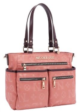 Чанта Nicole Lee, 28.5x25.5x10 cm, РОЗОВ