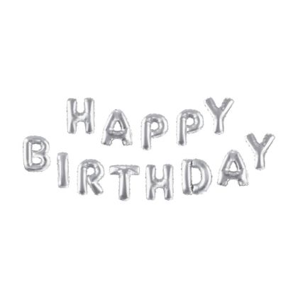 Балони Festa, Happy Birthday, сребристи
