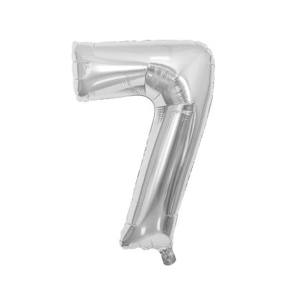 Балон Festa, цифра 7, 81 cm, сребрист