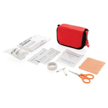 Аптечка за първа помощ и безопасност, в калъф, червена