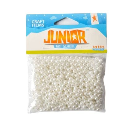 Перли за декорация Junior, 8 mm, 30 g, бели