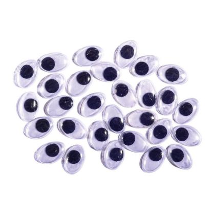 Очички Junior, мърдащи, овална форма, 10 mm, 30 броя