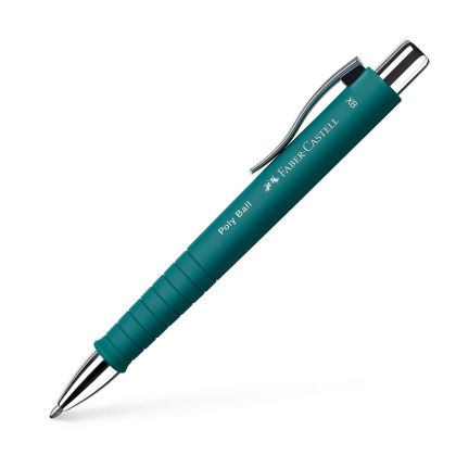 Faber-Castell Химикалка Poly Ball XB, автоматична, изумруденозелена