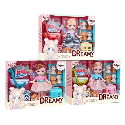 Комплект кукла за игра с кученца Ozzo, асорти, 1 брой