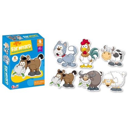 Пъзел 6 животни от фермата Ozzo, 15 части