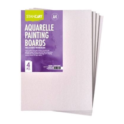 Кеширано платно Standart Board, акварелно, A4, 4 броя