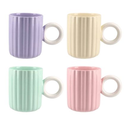 Чаша Takk Lucy, керамична, пастелни цветове, асорти, 1 брой