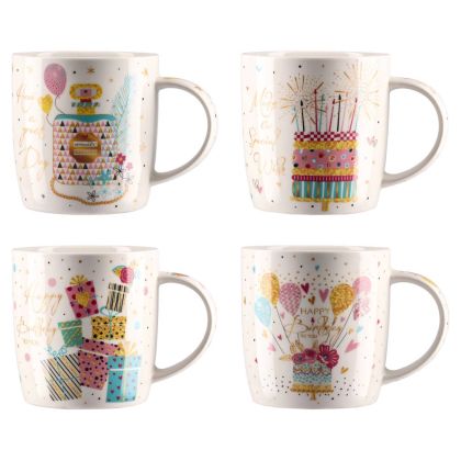 Чаша Takk Becky, рожден ден, керамична, в кутия, асорти