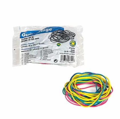 Ластици Office Point 64 mm, 50 g, Цветен микс